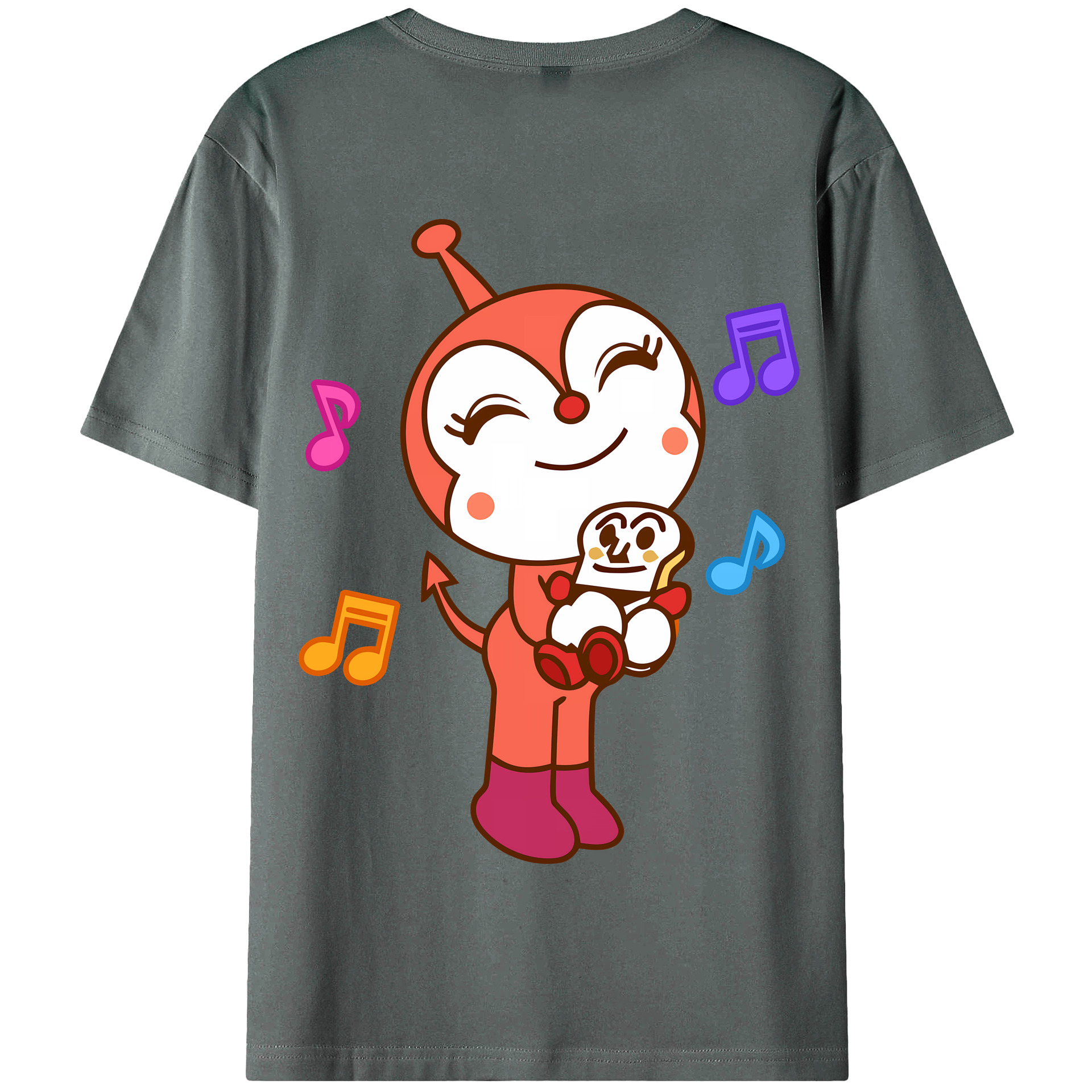 （画像用） アンパンマン Anpanman 綿100％半袖Tシャツ（背面プリント）